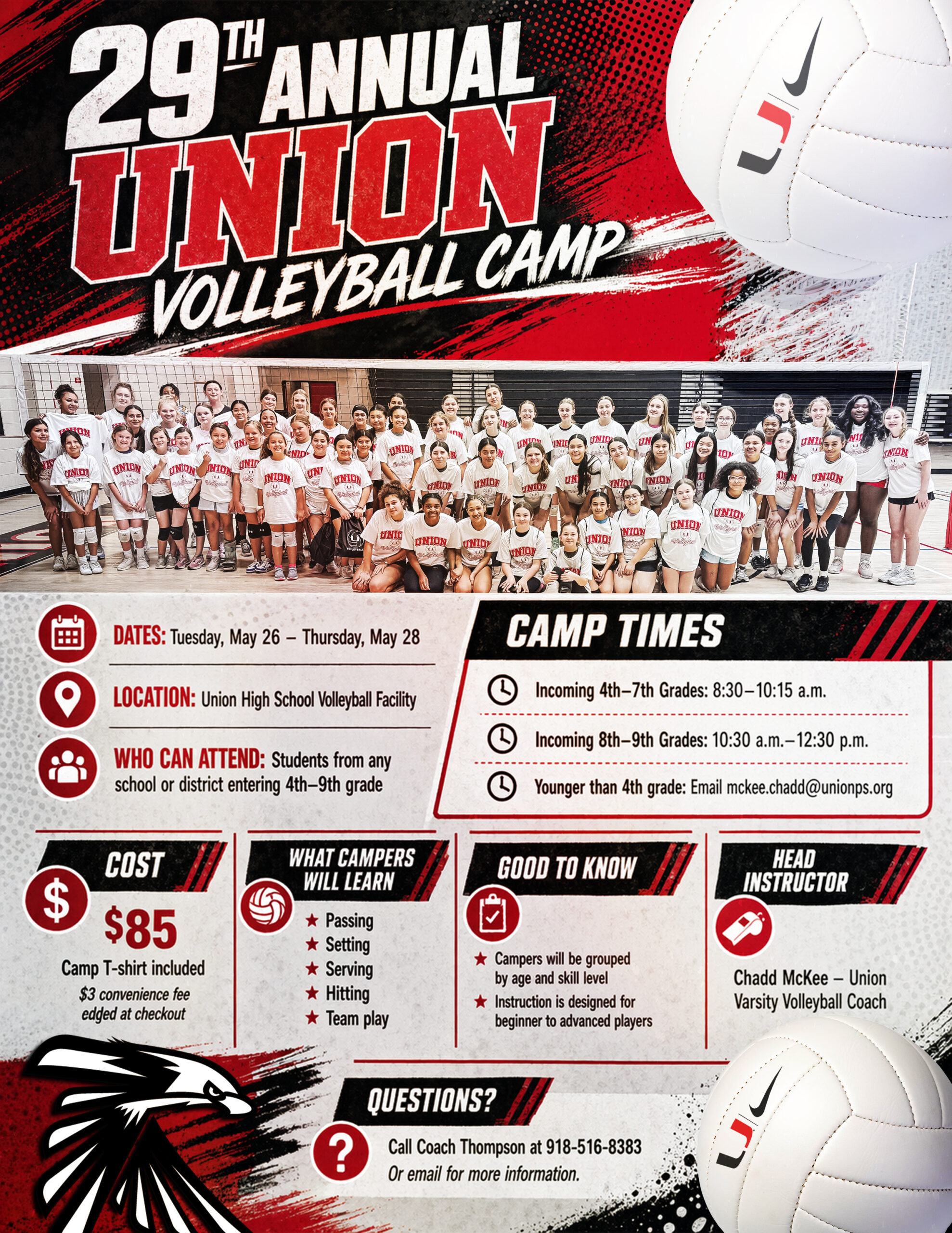 29th Annual Union Volleyball Camp